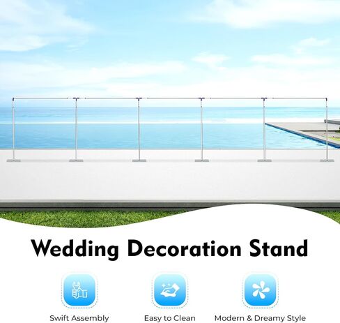 9.8 X 49.2 FT Pipe and Drape Stand, Wedding Garden Backdrop Stand in Kuwait