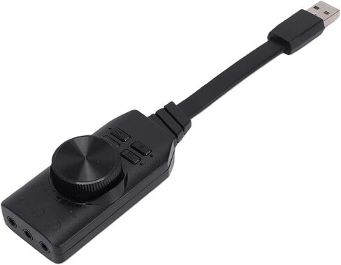 USB Sound Card 7.1 Surround Audio Adapter with Microphone Mute for PC Laptop Gaming Headphone in Kuwait
