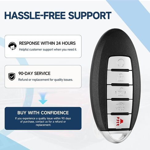 Remote Key Fob for Nissan Altima 2013 2014 2015,Maxima 2015 Replacement Car Keyless Entry KR5S180144014 285E3-9HP5B 433.92 47 S180144020 in Kuwait