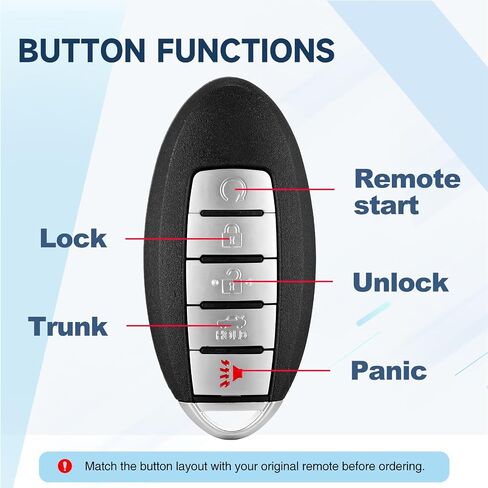 Remote Key Fob for Nissan Altima 2013 2014 2015,Maxima 2015 Replacement Car Keyless Entry KR5S180144014 285E3-9HP5B 433.92 47 S180144020 in Kuwait