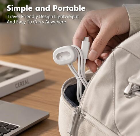 Magnetic Charger Dock for Google Pixel Watch 4, 3.3Ft Type-C Horizontal Side Charging Cable, Portable Replacement Charging Stand Cord Compatible with Pixel Watch 4 41mm/45mm, White in Saudi Arabia