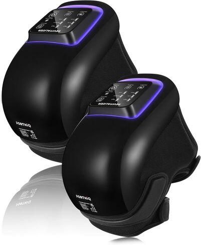 FORTHiQ Knee Massager Pro+ for Pain Relief with Heat and Dual Red Light Therapy, Adjustable Straps, Memory Function, Relax Tight Muscles, Ideal Gift for Men & Women, FSA-HSA Eligible in Kuwait