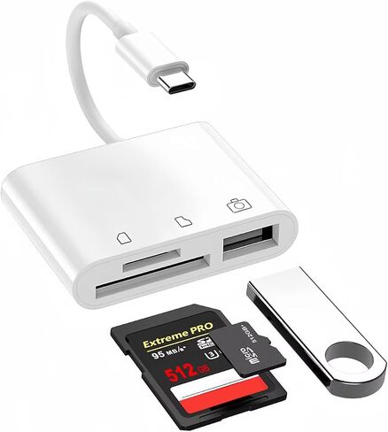 USB C to SD/MicroSD Card Reader & USB OTG Adapter for iPhone/iPad in Saudi Arabia