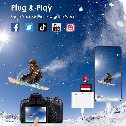 USB C to SD/MicroSD Card Reader & USB OTG Adapter for iPhone/iPad in Saudi Arabia