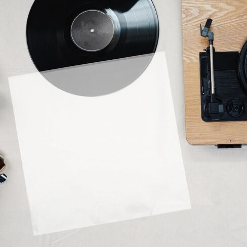 Veemoon Vinyl Record Outer Sleeves Self-Adhesive Plastic Protective Covers 60pcs Sturdy Polypropylene Vinyl Sleeves for Records Storage and Protection in Kuwait