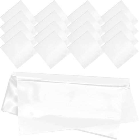 Generic 25pcs Plastic Vinyl Record Protector Sleeve Self-Adhesive Design Sturdy and Tear-Resistant Outer Sleeve for Protecting Vinyl Records Collectors in Kuwait