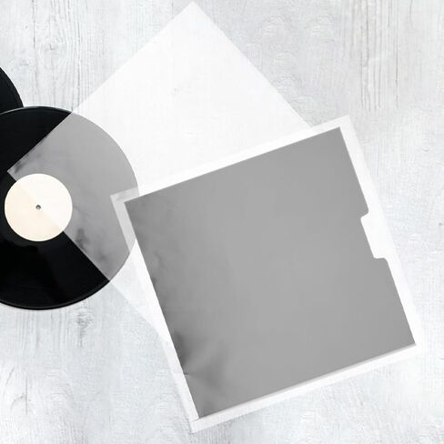 Generic 25pcs Plastic Vinyl Record Protector Sleeve Self-Adhesive Design Sturdy and Tear-Resistant Outer Sleeve for Protecting Vinyl Records Collectors in Kuwait