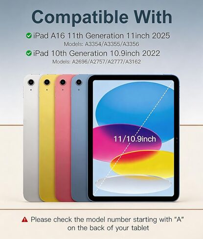 Keyboard Case for iPad 10th 11th Gen Floating Cantilever Stand in Kuwait