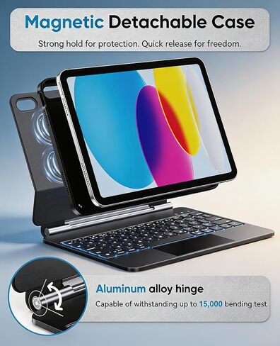 Keyboard Case for iPad 10th 11th Gen Floating Cantilever Stand in Kuwait