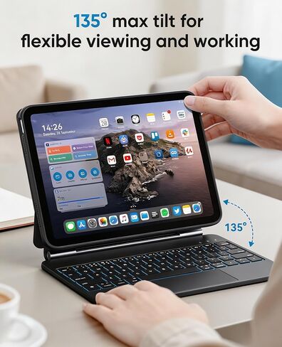 Keyboard Case for iPad 10th 11th Gen Floating Cantilever Stand in Kuwait