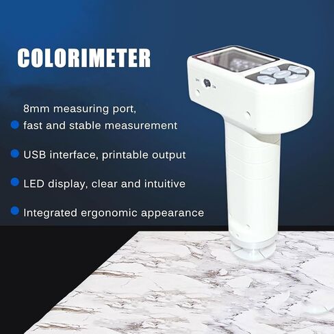 High-Precision Digital Colorimeter,Paint Color Matching Tool w/LED Display,8mm Measuring Porta&10 Sets of Standard Samples,Lab & Lch Color Space Modes in Kuwait