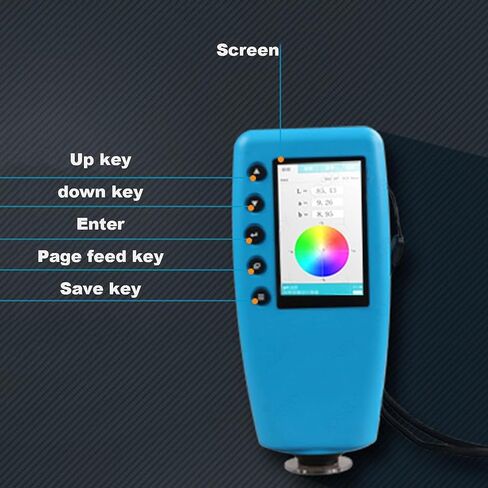 2.8-Inch Display Color Analyzer,Digital Precise Colorimeter Color Difference Meter Tester,4mm Measuring Diameter,Dual Positioning&Auto Calibration,for Color Checking in Kuwait