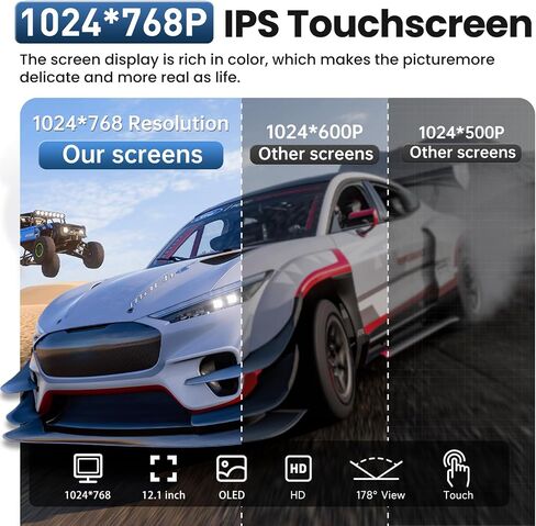 [8Core 4GB+64GB] Car Radio for Ford F150 2015-2020: 12.1'' Replacement Tesla Style Touchscreen Stereo with Wireless CarPlay Android Auto BT5.0 5G WiFi GPS Navigation DSP RDS FM AM Backup Camera in Kuwait