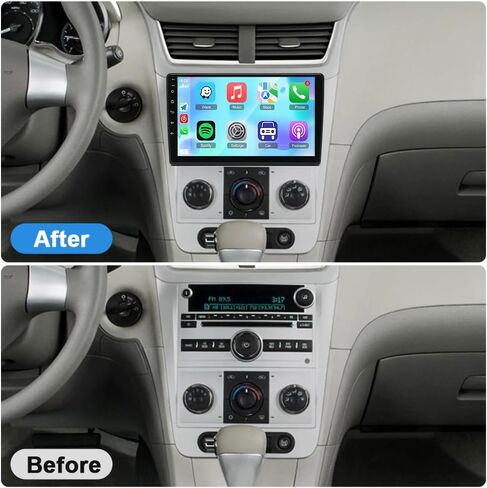 10.1'' Android 14 Car Stereo Radio for Chevrolet Malibu 2008-2012, Double Din Radio with Carplay Android Auto GPS Navi SWC Bluetooth WiFi FM RDS DSP Mirror Link Split Screen MIC Backup Camera in Kuwait