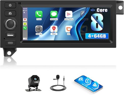 4+64G 8 Core Android 15 Car Radio Stereo for Dodge Ram 1500/2500/3500 1994-2002,Jeep Wrangler 1997-2002,Cherokee 1997-2001with Wireless Carplay,6.86" Touchscreen Car Radio with WiFi,GPS,BT,FM RDS in Kuwait