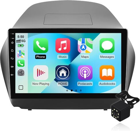 4Core+64G Android 14 Double Din Car Radio Stereo for Hyundai Tucson IX35 2010-2015 with 10.1" Touchscreen Radio Built-in Wireless Carplay/Android Auto/GPS/Bluetooth/FM/AUX-in/SWC/Camera in Kuwait