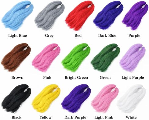 Fly Tying Materials Kit - 16 Colors Synthetic Bucktail Hair for Fly Fishing Jig and Streamer Lure Making in Kuwait