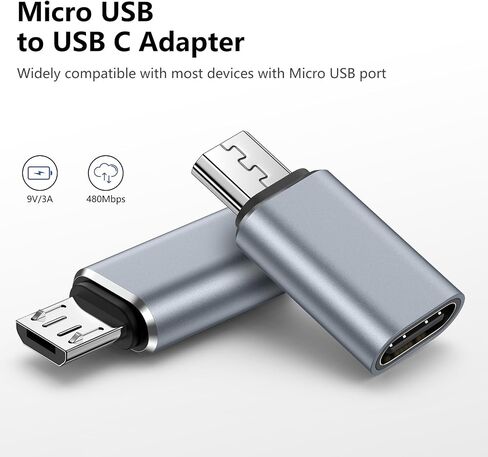 USB C to Micro USB Adapter, 4Pack Type C Female to Micro USB Male Converter in Kuwait