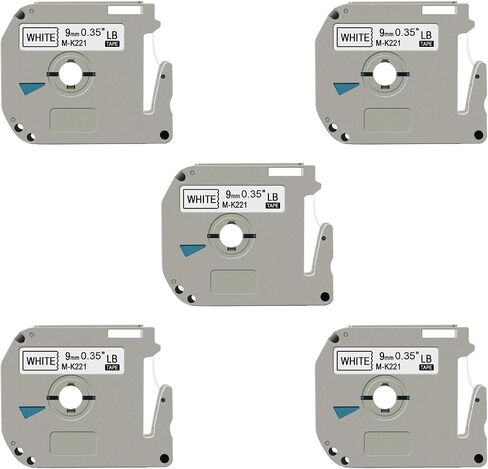 M-K231 Label Tape Replace for Brother P Touch M Tape M-K231S M231 MK231 M-231 12mm 0.47 Inch for Brother P Touch PT-M95 PT-65 PT-80 PT-70 PT-45 PT-90 Label Makers, Black on White, 10 Pack in Kuwait