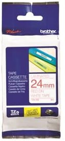 Brother TZe252 - Standard adhesive - red on white - Roll (0.94 in x 26.2 ft) 1 roll(s) laminated tape - for P-Touch PT-3600, D600, D800, E500, E550, H500, P750, P900, P950, P-Touch EDGE PT-P750 in Kuwait