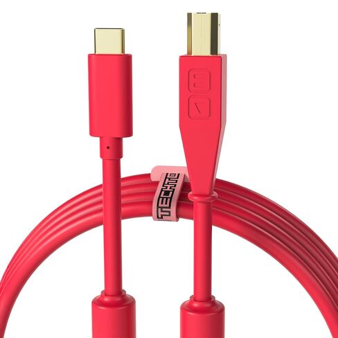 DJ TechTools Chroma Cable: Audio Optimised USB-C to USB-B Cable with 56K Resistance (Red, 39, Inches) in Kuwait