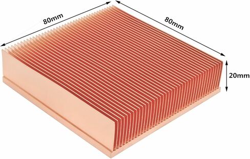 Heatsink 80x80x20mm Pure Copper Heatsink Skiving Fin Heat Sink in Saudi Arabia