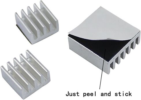 Self-Adhesive Aluminum CPU Heatsink CPU Cooler for Raspberry Pi 3,Pi 2,Pi Model B+ CPU Heat Sinks RAM Cooling Kit(Set of 3 Pcs) in Kuwait
