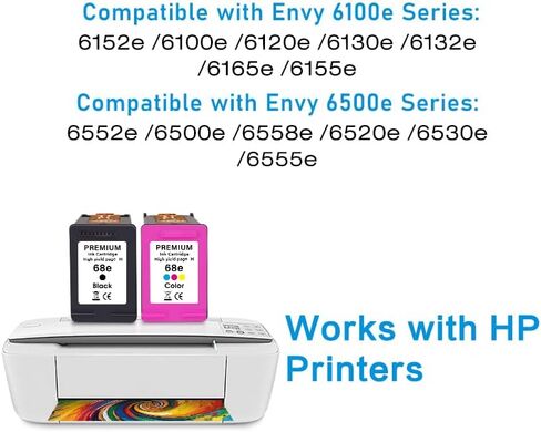 68XL Ink Cartridge 68e Black and Color High Yield Replacement for HP Ink 68 in Kuwait