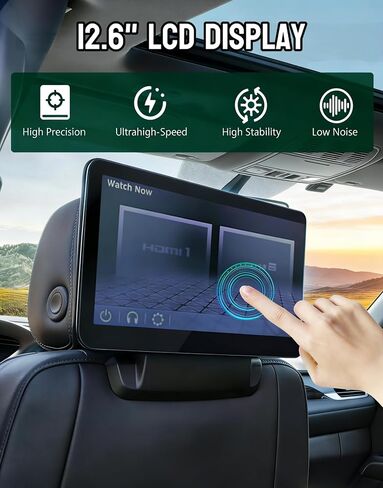 12.6" OEM Headrest Back Seat Touch Screen LCD Display in Kuwait