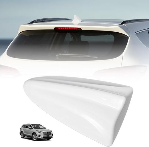 Shark Fin Antenna Cover,Car Roof Antenna Shell Replacement fit for Hyundai Santa Fe w/GPS 2012-2018,96210-2W410,96210-2W200,Shark Fin Antenna Cap Lid,No 3MM Adhesive,Glossy White in Kuwait
