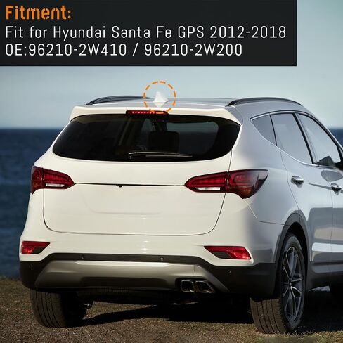 Shark Fin Antenna Cover,Car Roof Antenna Shell Replacement fit for Hyundai Santa Fe w/GPS 2012-2018,96210-2W410,96210-2W200,Shark Fin Antenna Cap Lid,No 3MM Adhesive,Glossy White in Kuwait