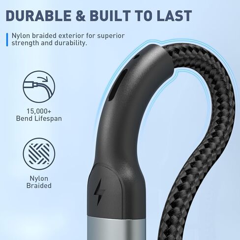 USB C to C Cable 2 Pack 5FT Coiled USB C Cable Retractable & Tangle-Free in Kuwait