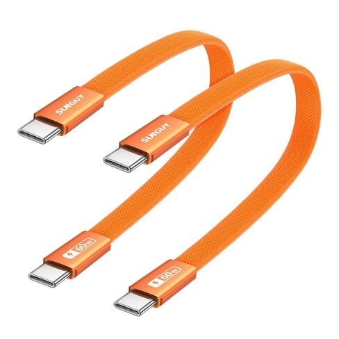 Short USB C Cable 6 inch [2 Pack], Slim USB C to C Cable 60W Fast Charging in Saudi Arabia