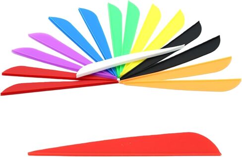 60pcs Arrows Vanes 1.75/2/2.5/3/4/5 Inch Plastic Feather Fletching for DIY Archery Arrows in Saudi Arabia