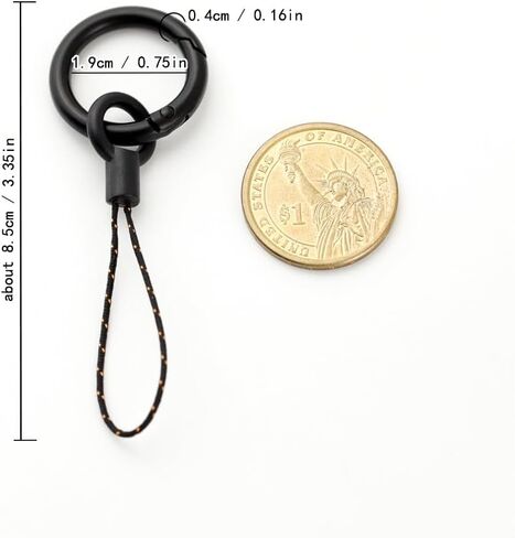 4Pcs Small Phone Finger Ring Lanyard Holder Round spring Keychain String for USB Flash Drive,Backpack, Wallet in Kuwait