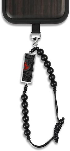 Carveit Handcrafted Wood Wrist Strap Phone Lanyard [Bar-BKZU0001] Onyx in Kuwait