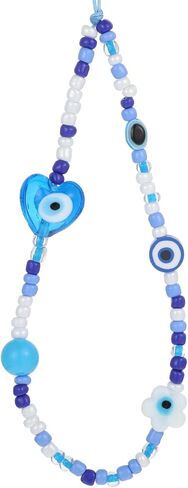 Evil Eye Beaded Phone Charm, Evil Eye Lanyard Wrist Strap in Kuwait