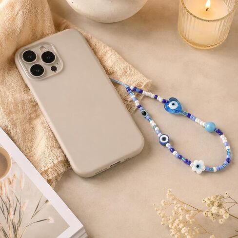 Evil Eye Beaded Phone Charm, Evil Eye Lanyard Wrist Strap in Kuwait