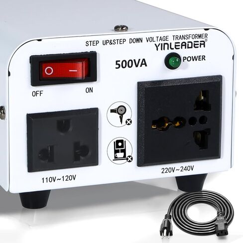 Yinleader 500W 110/120V to 220/240V Voltage Converter Transformer in Saudi Arabia