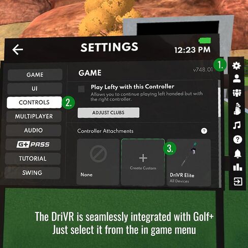DeadEyeVR DriVR Elite Mini Club and Steel Shaft Weights Bundle in Kuwait