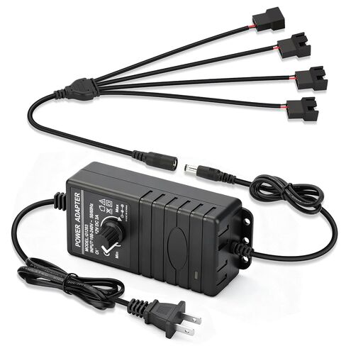 3Pin 4Pin PC Fan Speed Controller, AC 110 – 240V DC 4v – 12v Port in Saudi Arabia