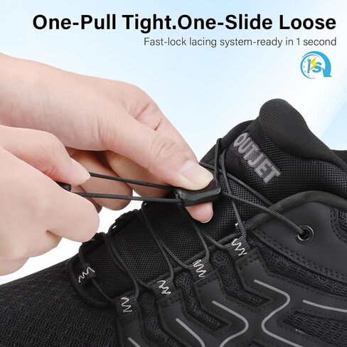 Men's Waterproof Hiking Shoes Quick Laces Lightweight Comfortable Non-Slip Trails Outdoor Sneakers in Kuwait