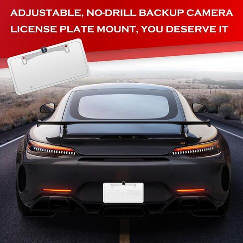 2PCS Car Backup Camera License Plate Mount,170° Adjustable Car License Plate Camera Mount No Drilling Required,Non-damaging Cars Back Up Cameras Licenses Plates Mounts in Kuwait