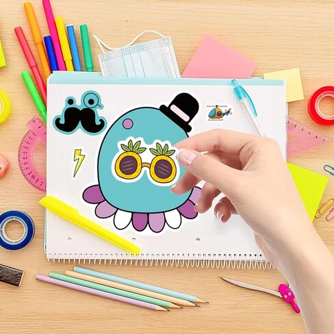 Cute Animal Make a Face Stickers Pack, 24 Sheets in Kuwait