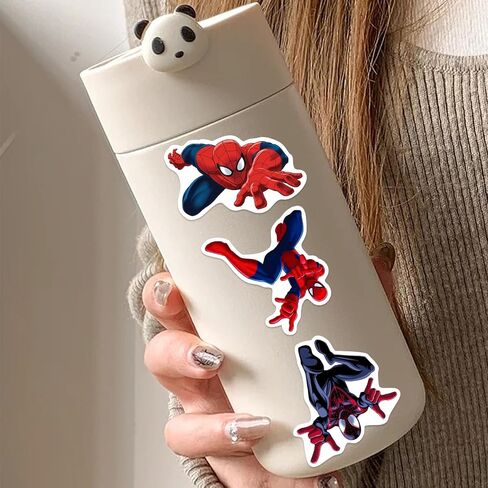 50pcs Spiderman Cartoon Stickers for Kids Water Bottle, Cool Waterproof Vinyl Decal for Teen Girl Kids Boy Laptop Skateboard Bike Guitar Laggage Bicycle Travel Case Helmet in Kuwait