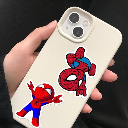 50pcs Spiderman Cartoon Stickers for Kids Water Bottle, Cool Waterproof Vinyl Decal for Teen Girl Kids Boy Laptop Skateboard Bike Guitar Laggage Bicycle Travel Case Helmet in Kuwait