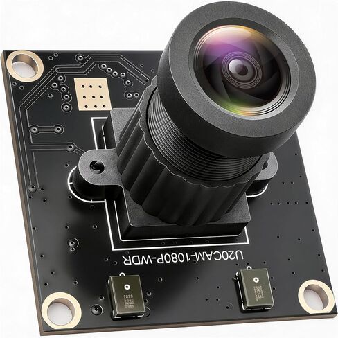 1080P USB2.0 UVC Camera, 121° Wide Angle, True Low-Light HDR WDR Camera, Built-in Mic, Plug & Play Webcam for PC, Raspberry Pi and All SBCs, Support Windows, Linux, Android, Mac OS. in Kuwait