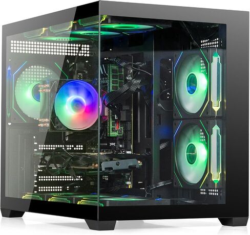 Gaming PC Desktop – Ryzen 7 5800X up to 4.7GHz, RTX 3070 8GB GDDR6, 16GB DDR4 RAM, 1TB NVMe SSD, WiFi 6 + BT 5.4, 9 ARGB Fans, 650W PSU, Windows 11, RGB Keyboard & Mouse in Kuwait