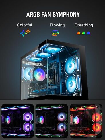 Gaming PC Desktop – Ryzen 7 5800X up to 4.7GHz, RTX 3070 8GB GDDR6, 16GB DDR4 RAM, 1TB NVMe SSD, WiFi 6 + BT 5.4, 9 ARGB Fans, 650W PSU, Windows 11, RGB Keyboard & Mouse in Kuwait