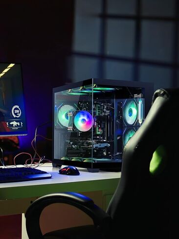 Gaming PC Desktop – Ryzen 7 5800X up to 4.7GHz, RTX 3070 8GB GDDR6, 16GB DDR4 RAM, 1TB NVMe SSD, WiFi 6 + BT 5.4, 9 ARGB Fans, 650W PSU, Windows 11, RGB Keyboard & Mouse in Kuwait